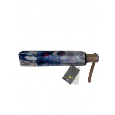 На фото 3 - Зонт женский-полуавтомат с живописным принтом, мультицвет