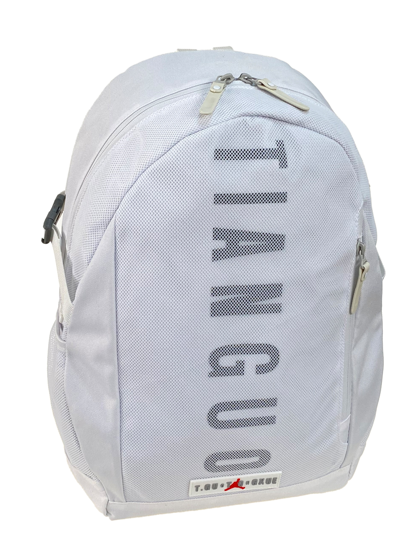 На фото 1 - Молодежный рюкзак из  водоотталкивающей ткани, цвет  белый