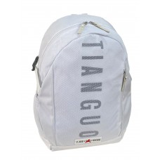 На фото 1 - Молодежный рюкзак из  водоотталкивающей ткани, цвет  белый