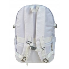 На фото 2 - Молодежный рюкзак из  водоотталкивающей ткани, цвет  белый