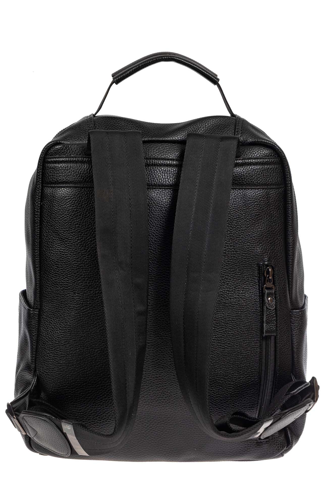 На фото 3 - Мужской рюкзак для ноутбука из искусственной кожи, цвет чёрный