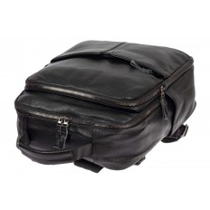 На фото 4 - Мужской рюкзак для ноутбука из искусственной кожи, цвет чёрный