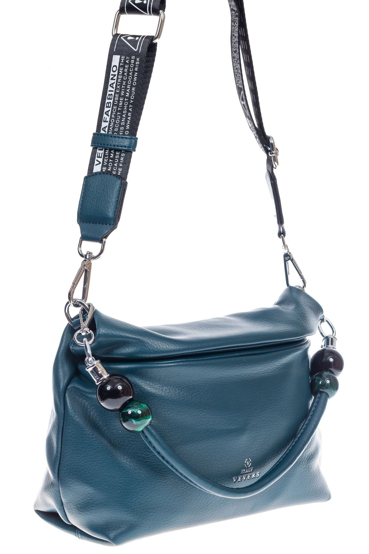 На фото 3 - Женская сумка из мягкой искусственной кожи, цвет синий