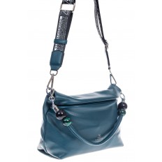 На фото 3 - Женская сумка из мягкой искусственной кожи, цвет синий
