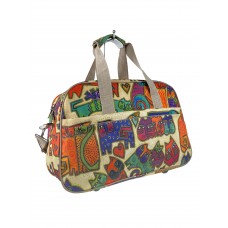 На фото 1 - Дорожная сумка из текстиля с принтом , мультицвет