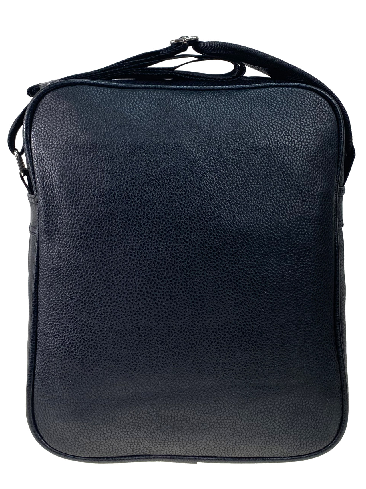 На фото 2 -  Мужская сумка из искусственной кожи, цвет черный