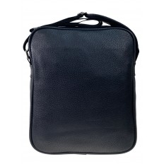 На фото 2 -  Мужская сумка из искусственной кожи, цвет черный