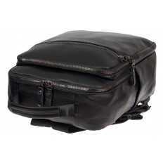 На фото 4 - Мужской рюкзак из экокожи, цвет чёрный