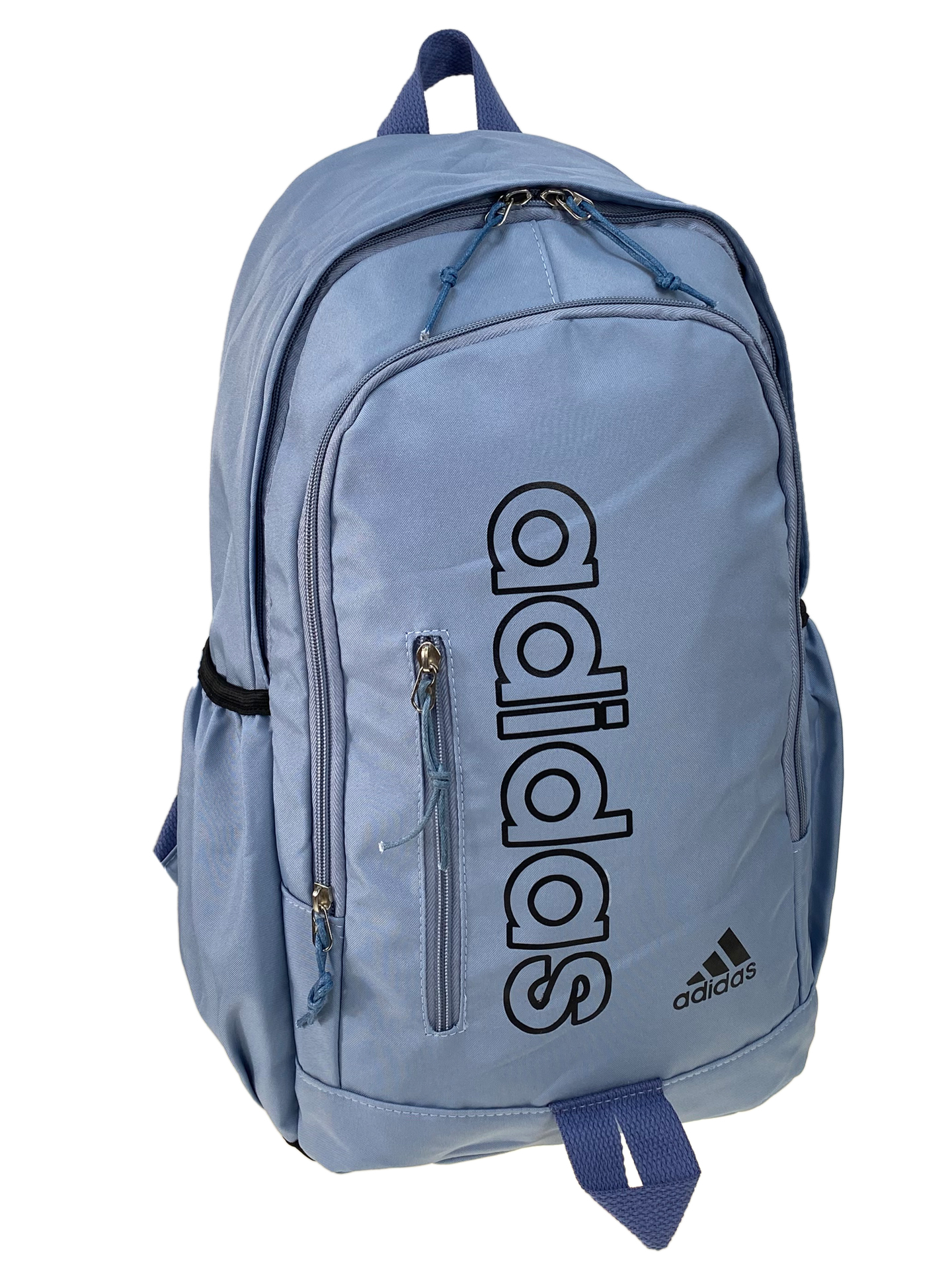 На фото 1 - Молодежный рюкзак из текстиля, цвет голубой