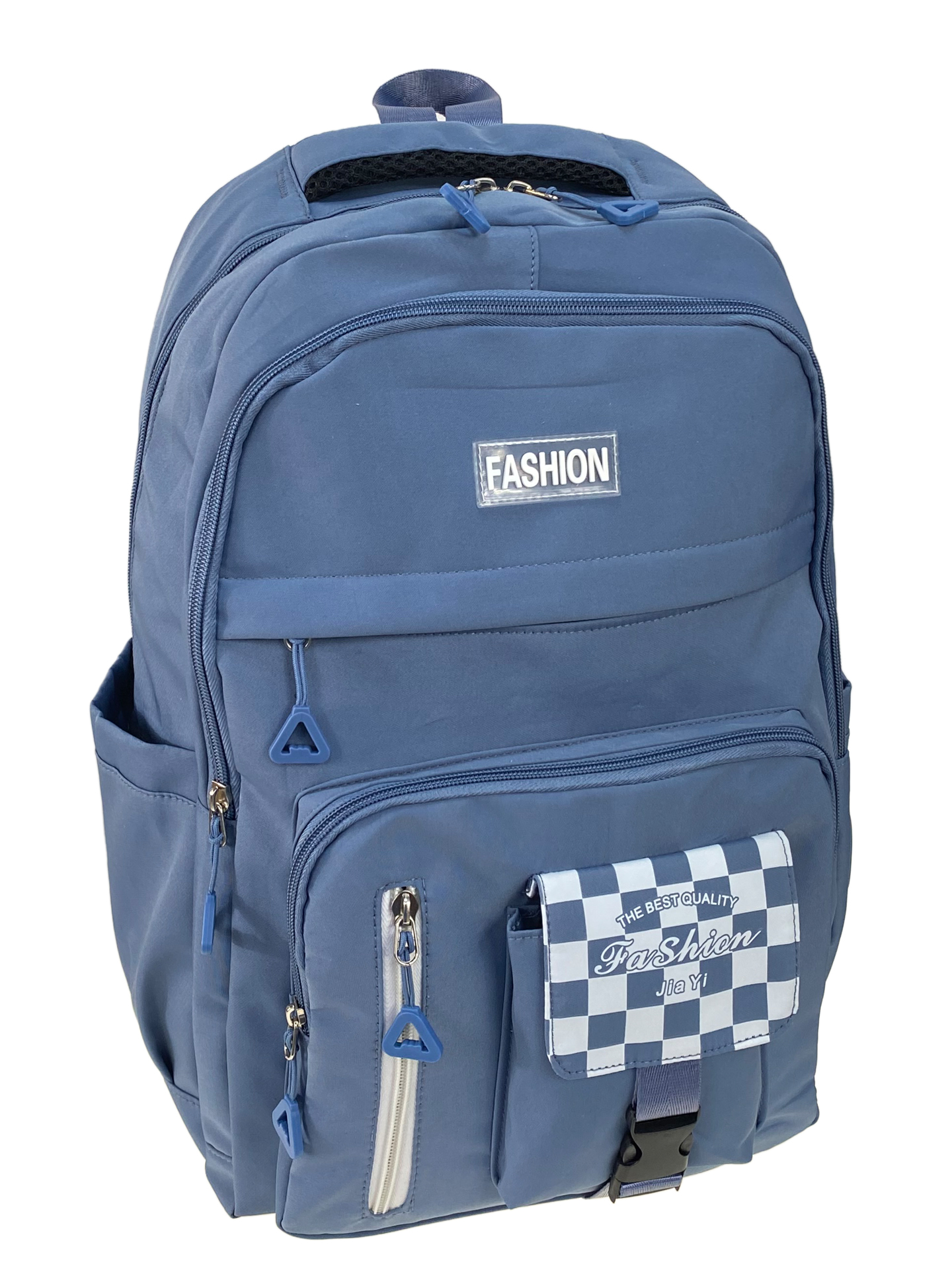 На фото 1 - Молодежный рюкзак из текстиля, цвет синий