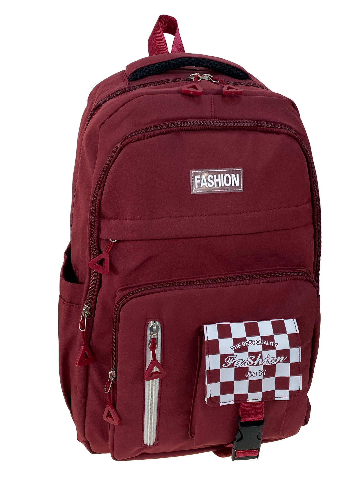 На фото 1 - Молодежный рюкзак из текстиля, цвет бордовый
