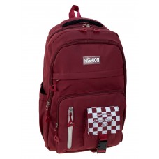 На фото 1 - Молодежный рюкзак из текстиля, цвет бордовый