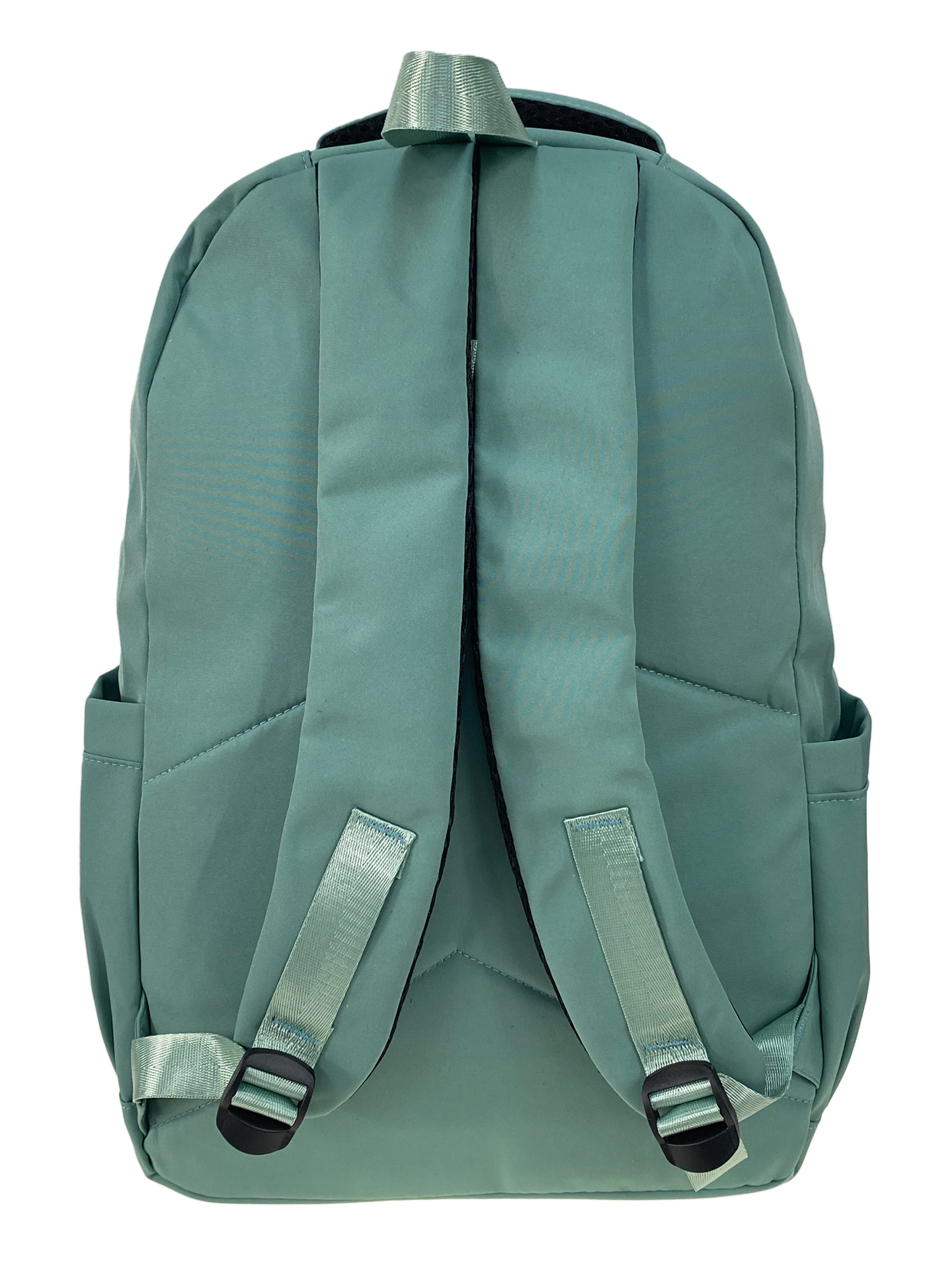 На фото 2 - Молодежный рюкзак из текстиля, цвет зеленый
