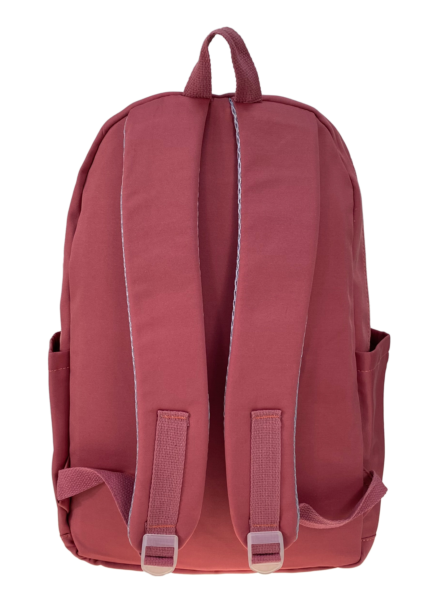 На фото 2 - Молодежный рюкзак из текстиля, цвет малиновый