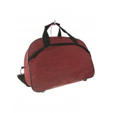 На фото 1 - Дорожная сумка из текстиля , цвет красный
