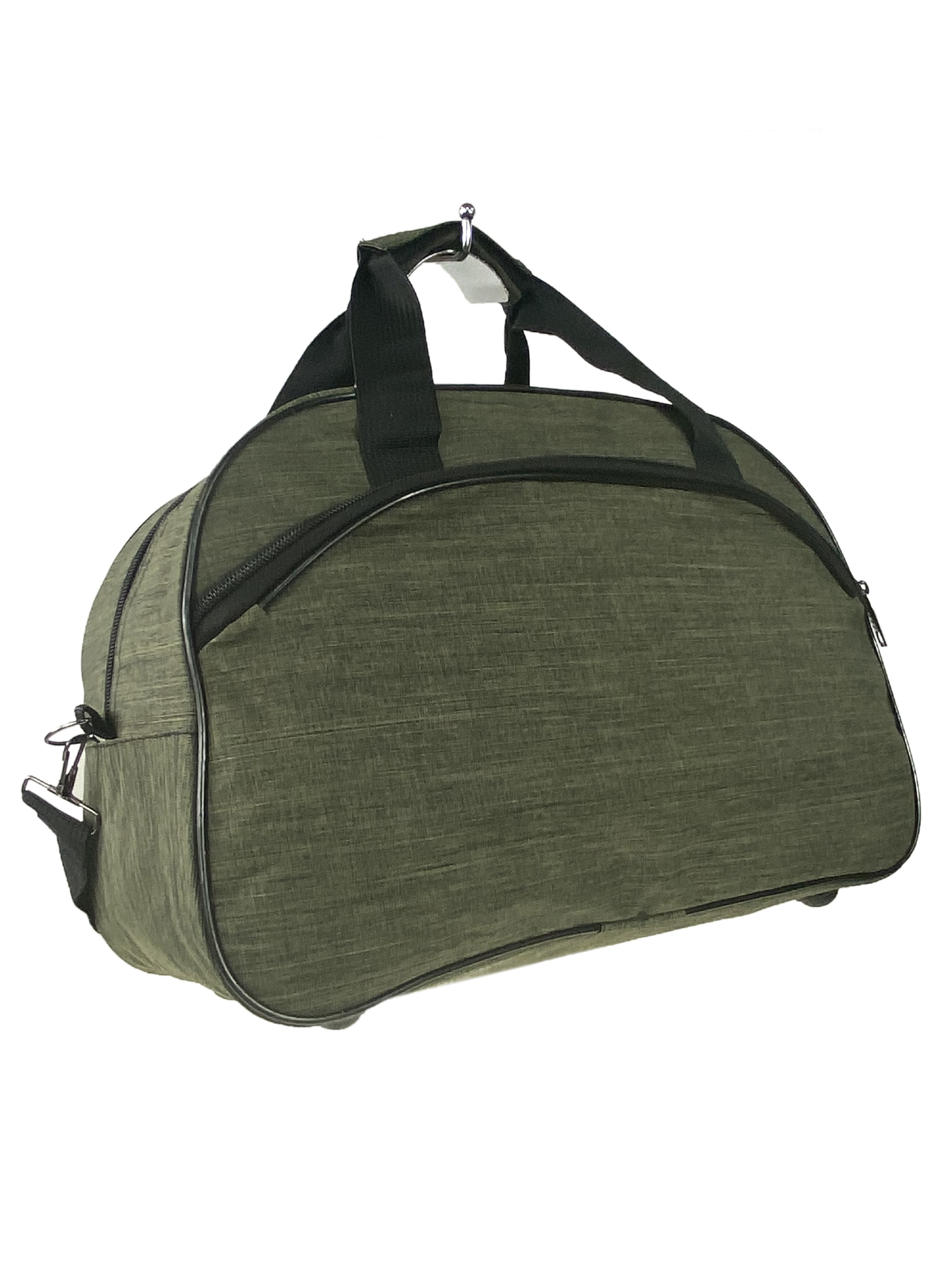 На фото 1 - Дорожная сумка из текстиля , цвет зеленый
