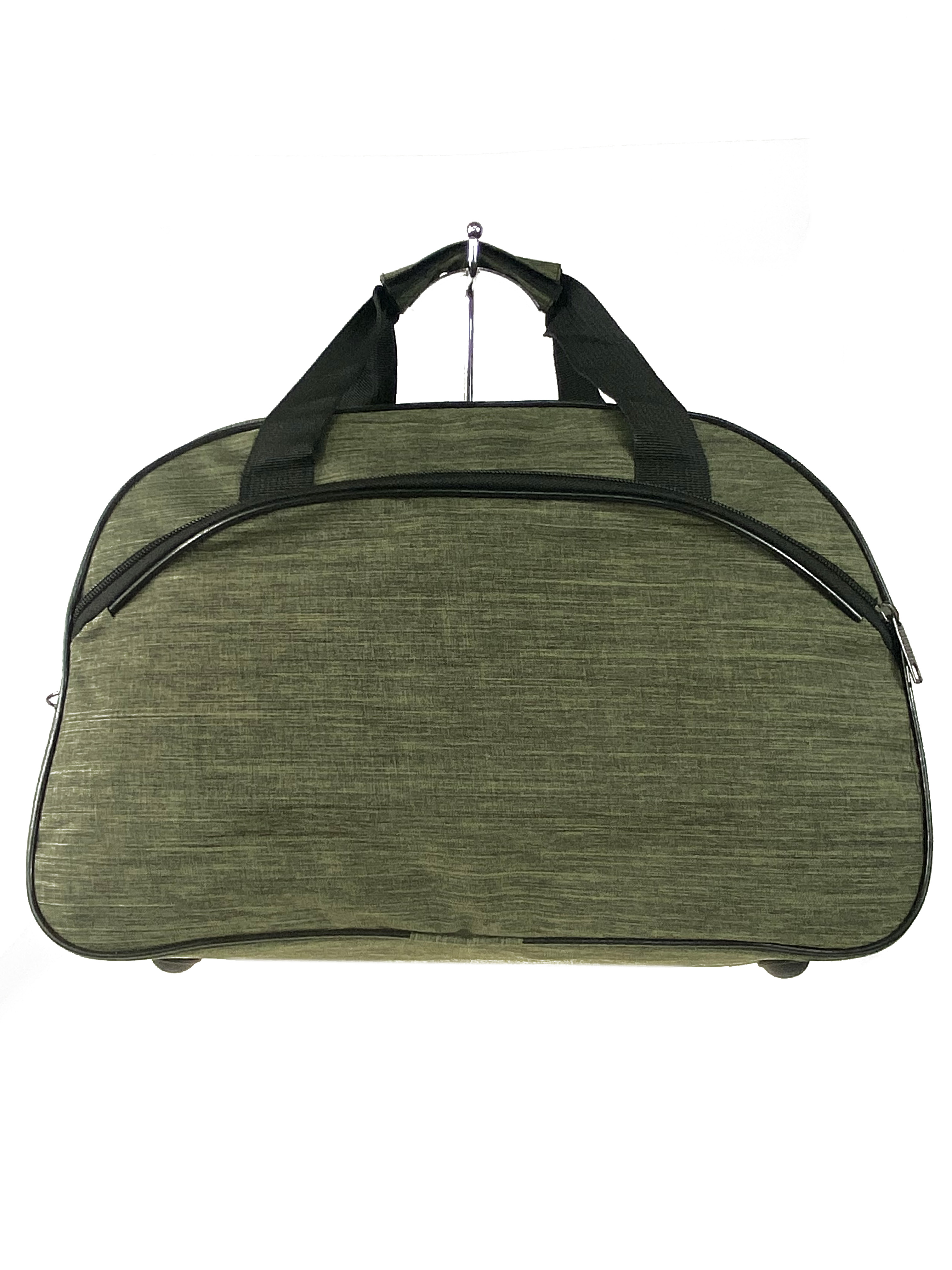 На фото 2 - Дорожная сумка из текстиля , цвет зеленый
