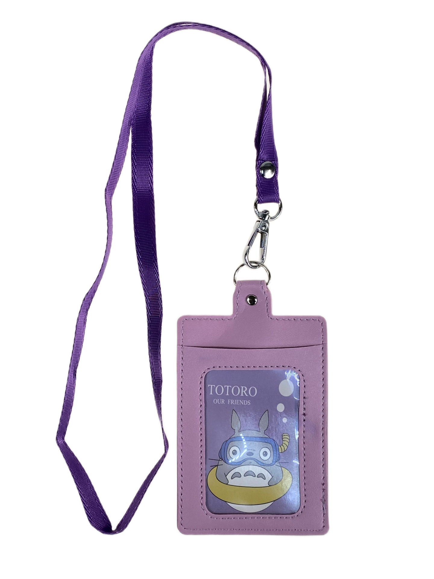 На фото 1 - Бейджик на шею, цвет сиреневый