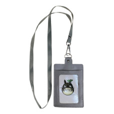 На фото 1 - Бейджик на шею, цвет серый На фото 1 - Бейджик на шею, цвет серый