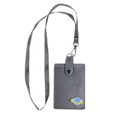 На фото 2 - Бейджик на шею, цвет серый На фото 2 - Бейджик на шею, цвет серый