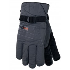 На фото 1 - Утепленные перчатки мужские, цвет серый