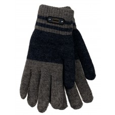 На фото 1 - Мужские теплые перчатки из шерсти, мультицвет