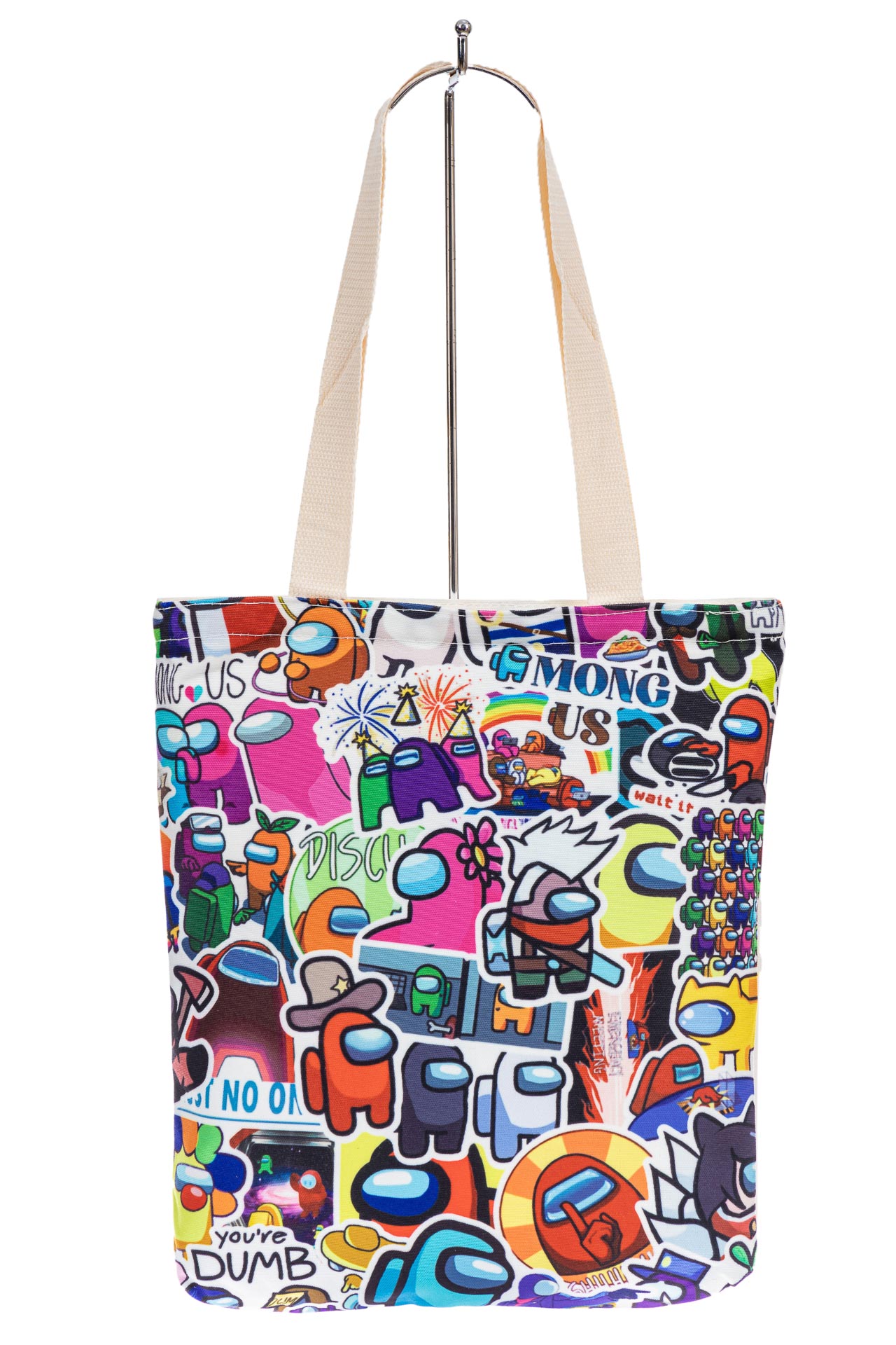 На фото 2 - Летняя сумка шоппер из текстиля, мультицвет