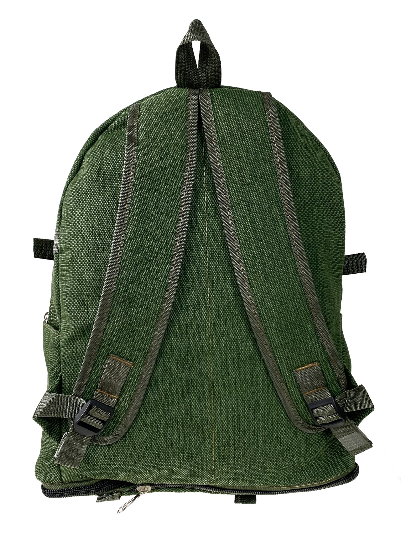 На фото 2 - Мужской  рюкзак из брезента,  цвет болотный