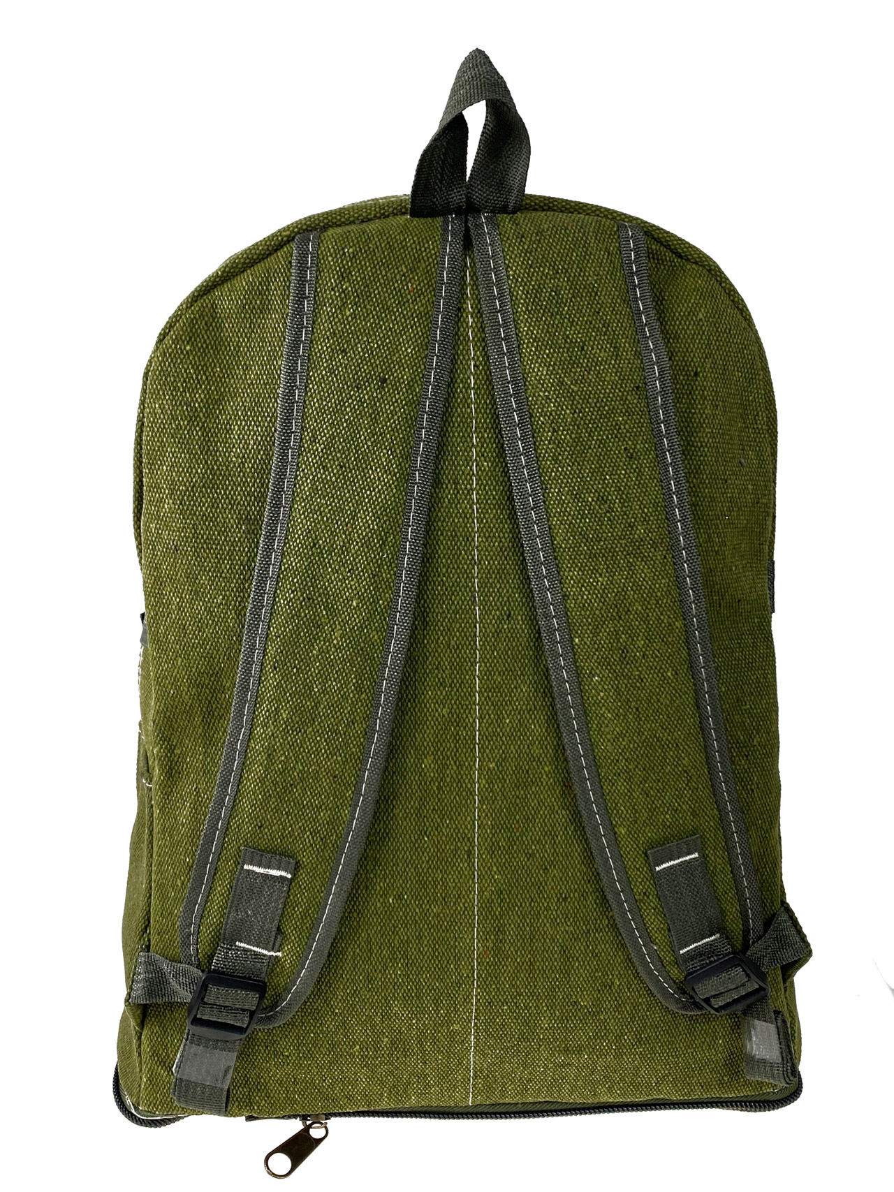 На фото 2 - Мужской  рюкзак из брезента,  цвет зеленый