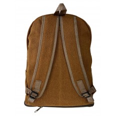На фото 2 - Мужской  рюкзак из брезента,  цвет коричневый