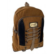 На фото 1 - Мужской  рюкзак из брезента,  цвет коричневый