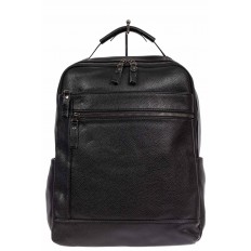 На фото 2 - Мужской городской рюкзак из экокожи, цвет чёрный