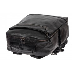 На фото 4 - Мужской городской рюкзак из экокожи, цвет чёрный