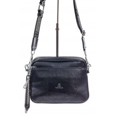 На фото 2 - Женская сумка кросс-боди из искусственной кожи, цвет чёрный