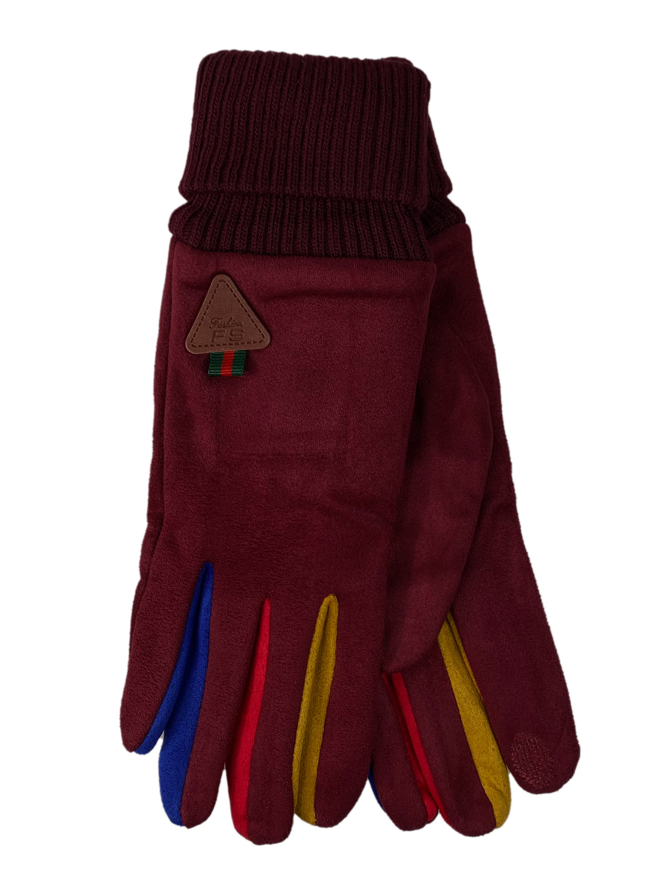 На фото 1 - Элегантные женские перчатки, цвет бордовый