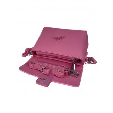 На фото 2 - Женская сумка из искусственной кожи цвет розовый