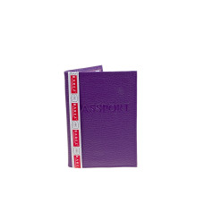 На фото 1 - Обложка на паспорта из натуральной кожи, цвет фиолетовый На фото 1 - Обложка на паспорта из натуральной кожи, цвет фиолетовый