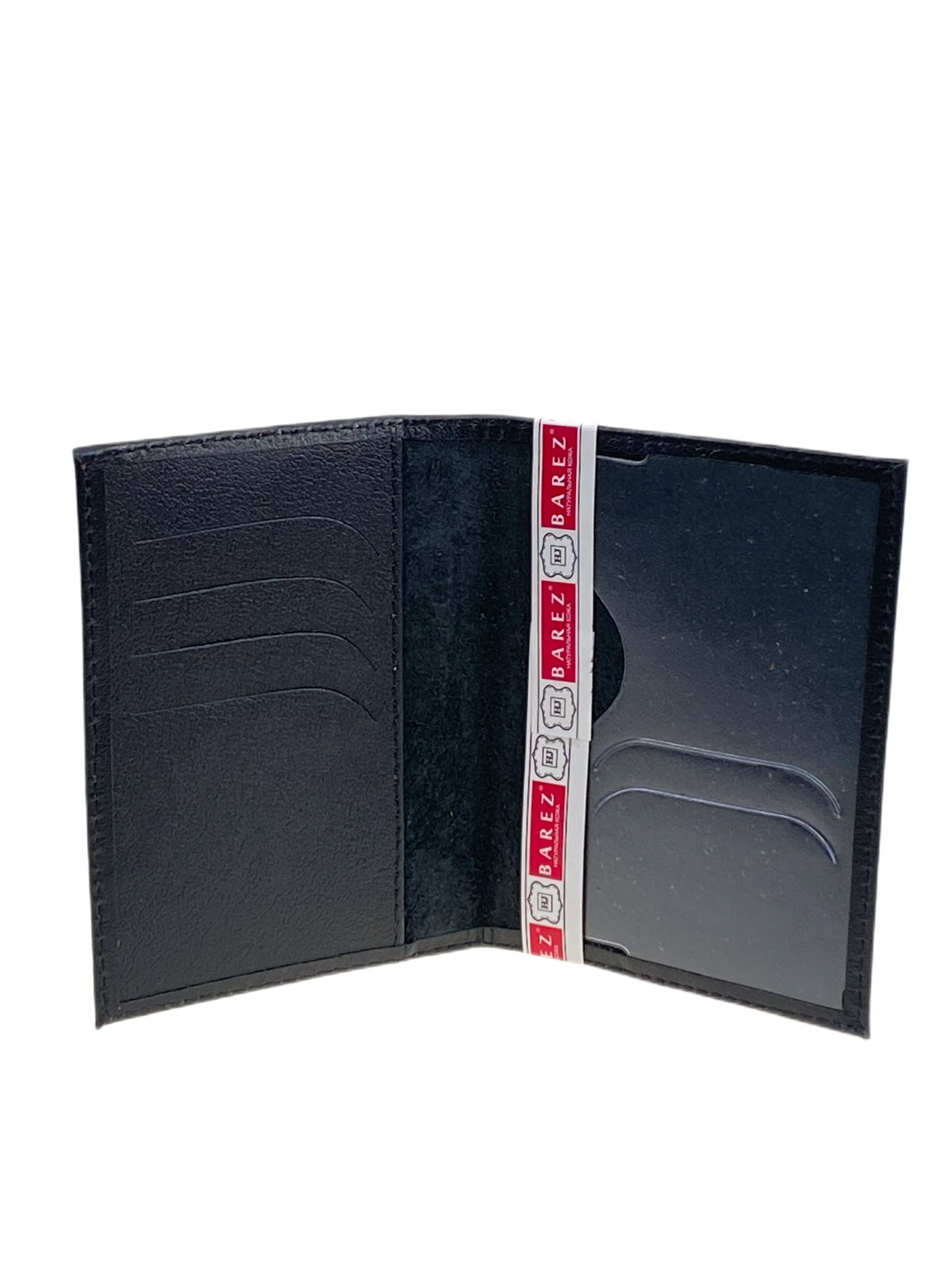 На фото 2 -  Обложка на паспорта из натуральной кожи, цвет черный