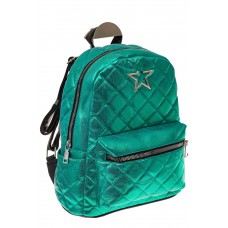 На фото 1 - Молодежный текстильный рюкзак, цвет бирюза хамелеон