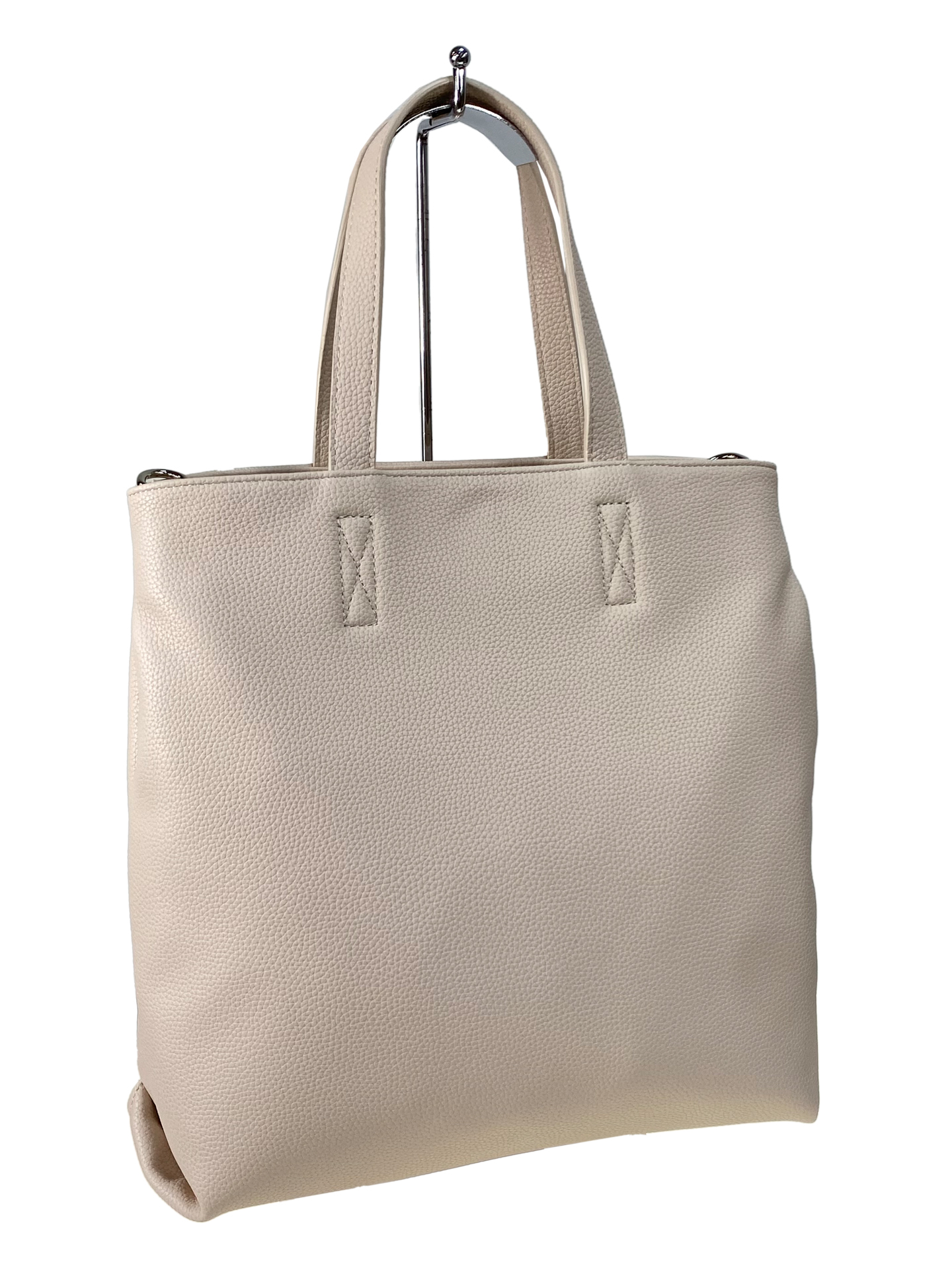 На фото 1 - Женская сумка из искусственной кожи цвет белый