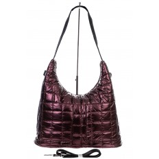 На фото 2 - Женская сумка-шоппер из водооталкивающей ткани, цвет бордовый