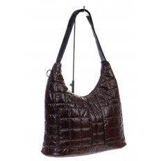 На фото 3 - Женская сумка-шоппер из водооталкивающей ткани, цвет кофе