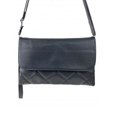 На фото 2 - Женская сумка-клатч из мягкой искусственной кожи, цвет черный