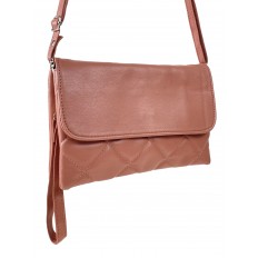 На фото 3 - Женская сумка-клатч из мягкой искусственной кожи, цвет ярко розовый