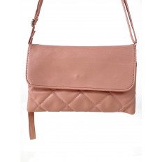 На фото 2 - Женская сумка-клатч из мягкой искусственной кожи, цвет розовый
