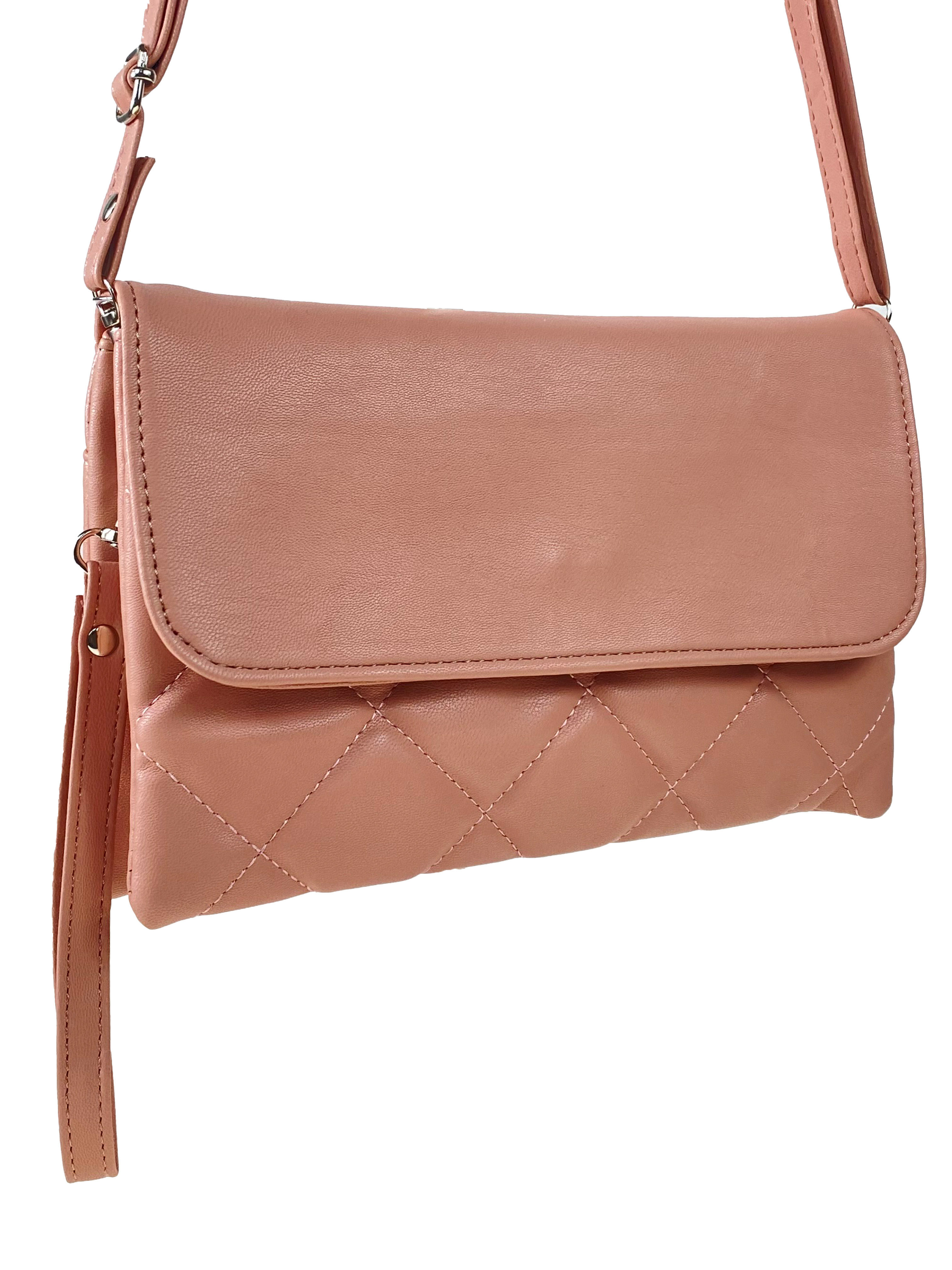 На фото 3 - Женская сумка-клатч из мягкой искусственной кожи, цвет розовый