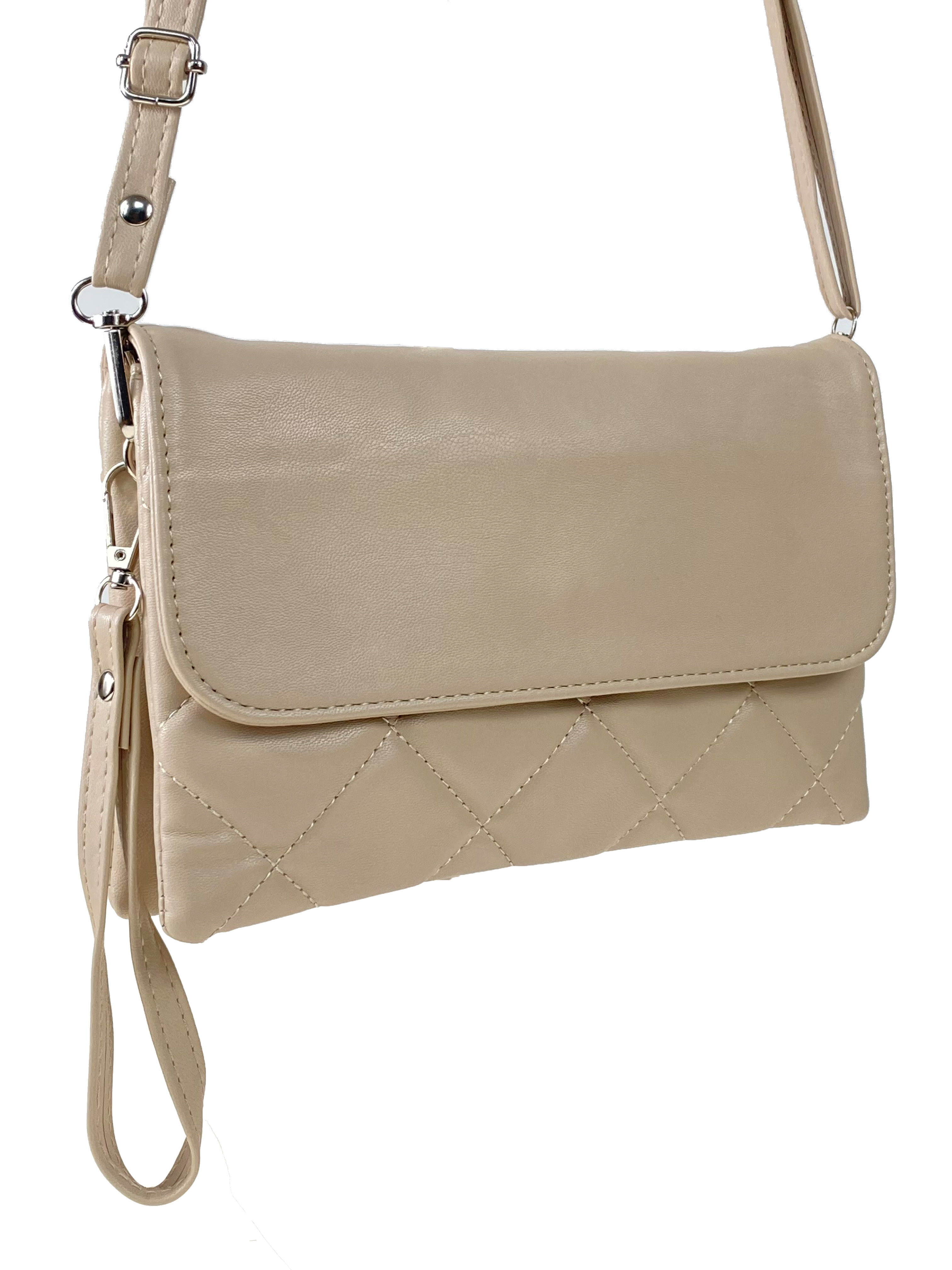 На фото 3 - Женская сумка-клатч из мягкой искусственной кожи, цвет молочный