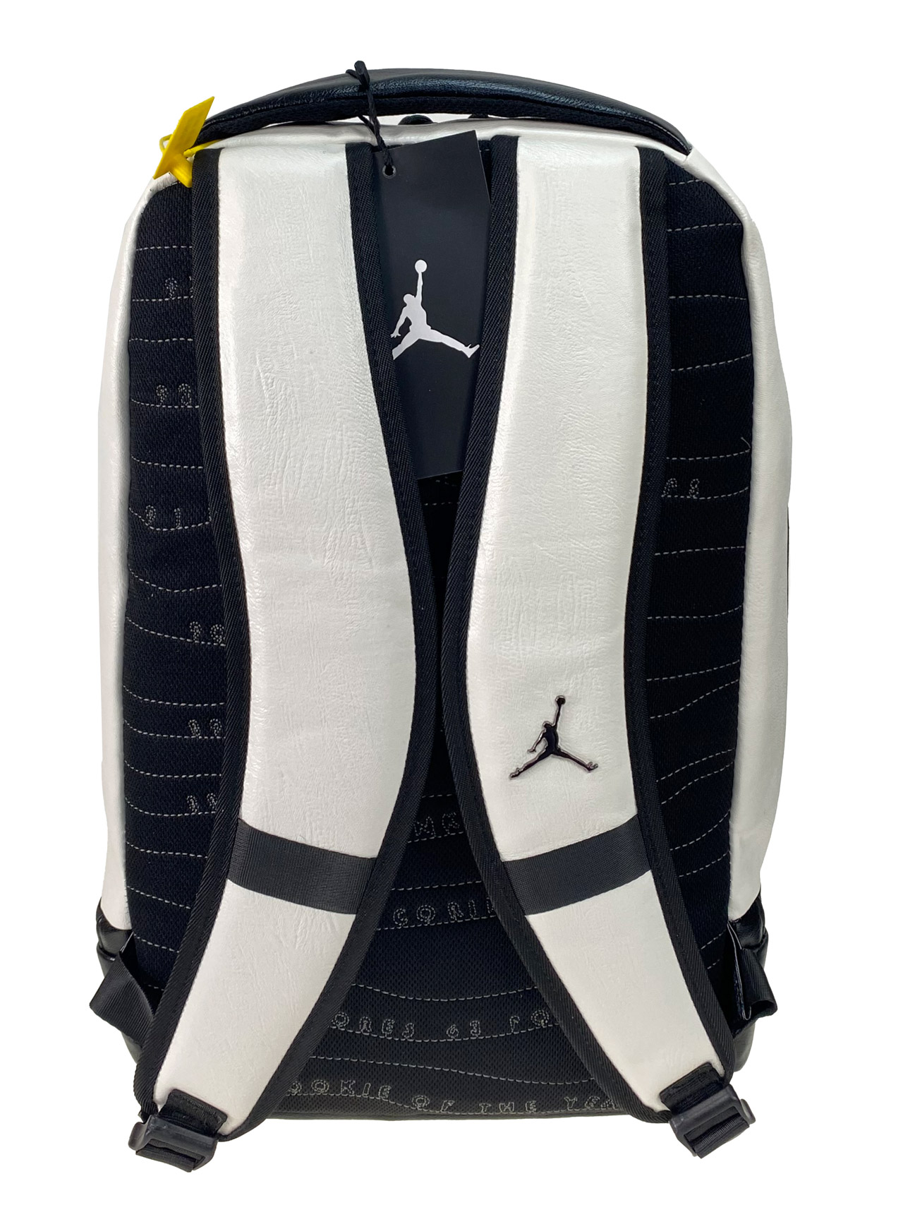 На фото 2 - Универсальный  рюкзак из искусственной кожи и текстиля, цвет черный с белым