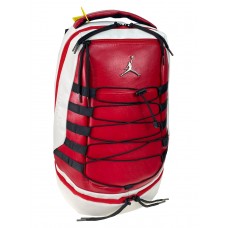 На фото 1 - Универсальный  рюкзак из искусственной кожи и текстиля, цвет красный с белым 