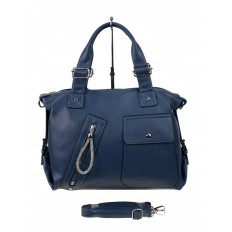 На фото 3 - Женская сумка из искусственной кожи, цвет синий